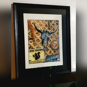 Original Artwork Cow Skull Art